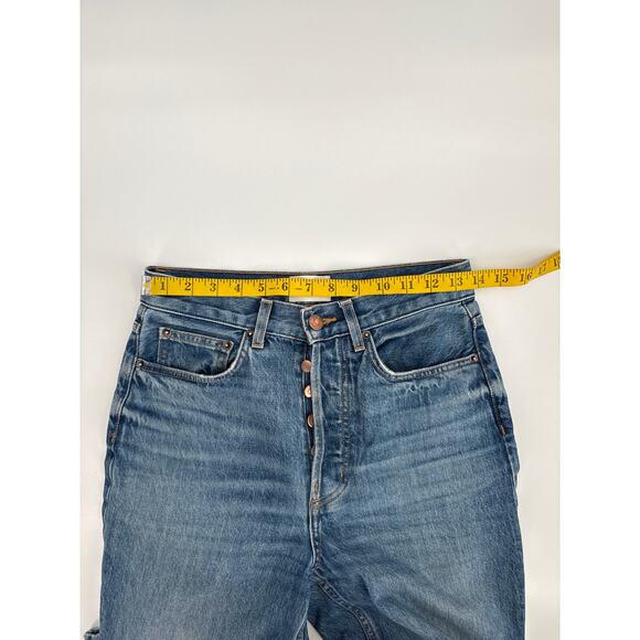 B44 DOEN Diana High Rise Straight Jeans 26 Villefort Organic Cotton Button Fly - Picture 8 of 13